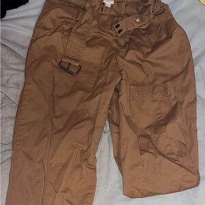 a new day Brown Trousers Straight Leg Cotton